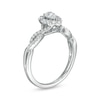 Thumbnail Image 2 of 0.50 CT. T.W. Pear-Shaped Diamond Frame Twist Shank Engagement Ring in 14K White Gold