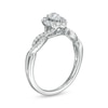 Thumbnail Image 3 of 0.50 CT. T.W. Pear-Shaped Diamond Frame Twist Shank Engagement Ring in 14K White Gold