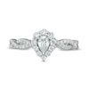 Thumbnail Image 3 of 0.50 CT. T.W. Pear-Shaped Diamond Frame Twist Shank Engagement Ring in 14K White Gold
