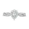 Thumbnail Image 4 of 0.50 CT. T.W. Pear-Shaped Diamond Frame Twist Shank Engagement Ring in 14K White Gold