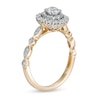 Thumbnail Image 3 of 0.75 CT. T.W. Diamond Double Frame Geometric Shank Engagement Ring in 14K Two-Tone Gold