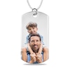 Thumbnail Image 0 of Men's Extra Large Engravable Photo Dog Tag Pendant in Sterling Silver (1 Image and 4 Lines)