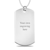 Thumbnail Image 1 of Men's Extra Large Engravable Photo Dog Tag Pendant in Sterling Silver (1 Image and 4 Lines)