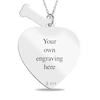 Thumbnail Image 3 of Engravable Photo Heart Dog Pendant with Name Bone Charm in Sterling Silver (1 Image, 1 Name and 4 Lines)