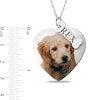 Thumbnail Image 3 of Engravable Photo Heart Dog Pendant with Name Bone Charm in Sterling Silver (1 Image, 1 Name and 4 Lines)
