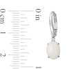 Thumbnail Image 3 of Oval Opal and Diamond Accent Drop Earrings in 10K White Gold