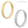 Thumbnail Image 3 of 4.0mm Engravable Semi Comfort-Fit Low Dome Wedding Band in 10K White, Yellow or Rose Gold (1 Line)
