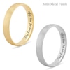 Thumbnail Image 4 of 4.0mm Engravable Semi Comfort-Fit Low Dome Wedding Band in 10K White, Yellow or Rose Gold (1 Line)