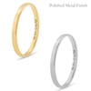 Thumbnail Image 1 of Ladies's 2.0mm Engravable Semi Comfort-Fit Low Dome Wedding Band in 10K White, Yellow or Rose Gold (1 Line)
