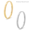 Thumbnail Image 2 of Ladies's 2.0mm Engravable Semi Comfort-Fit Low Dome Wedding Band in 10K White, Yellow or Rose Gold (1 Line)