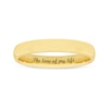 Ladies' 3.0mm Engravable Modern Comfort-Fit Wedding Band in 14K White or Yellow Gold (1 Line)