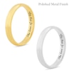 Ladies' 3.0mm Engravable Modern Comfort-Fit Wedding Band in 14K White or Yellow Gold (1 Line)