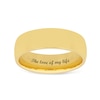 Thumbnail Image 1 of 6.5mm Engravable Modern Comfort-Fit Wedding Band in 14K White or Yellow Gold (1 Line)