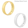 Thumbnail Image 2 of 6.0mm Engravable Comfort-Fit Coin-Textured Edge Wedding Band in 14K White or Yellow Gold (1 Line)