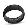 Thumbnail Image 1 of Men's 8.0mm Engravable Satin Low Dome Comfort-Fit Wedding Band in Tantalum with Black IP (1 Line)