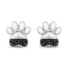Thumbnail Image 0 of Disney Treasures 101 Dalmatians 0.085 CT. T.W. Black Diamond Paw Print Stud Earrings in Sterling Silver