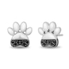 Thumbnail Image 1 of Disney Treasures 101 Dalmatians 0.085 CT. T.W. Black Diamond Paw Print Stud Earrings in Sterling Silver