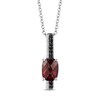 Disney Treasures 101 Dalmatians Garnet and 0.085 CT. T.W. Diamond Bar Pendant in Sterling Silver - 19"