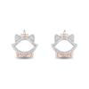 Disney Treasures Aristocats 0.085 CT. T.W. Diamond Marie Outline Stud Earrings in Sterling Silver and 10K Rose Gold