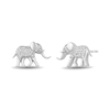 Thumbnail Image 1 of Disney Treasures The Lion King 0.085 CT. T.W. Diamond Elephant Stud Earrings in Sterling Silver