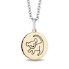 Thumbnail Image 1 of Disney Treasures The Lion King Diamond Accent "HAKUNA MATATA" and Simba Symbol Reversible Pendant in 10K Gold - 19"