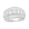 Thumbnail Image 1 of Marilyn Monroe™ Collection 1.95 CT. T.W. Baguette and Round Diamond Multi-Row Ring in 14K White Gold