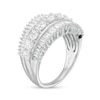 Thumbnail Image 2 of Marilyn Monroe™ Collection 1.95 CT. T.W. Baguette and Round Diamond Multi-Row Ring in 14K White Gold
