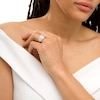 Thumbnail Image 3 of Marilyn Monroe™ Collection 1.95 CT. T.W. Baguette and Round Diamond Multi-Row Ring in 14K White Gold