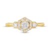 Thumbnail Image 4 of Marilyn Monroe™ Collection 0.45 CT. T.W. Diamond Hexagon Frame Art Deco Engagement Ring in 14K Gold