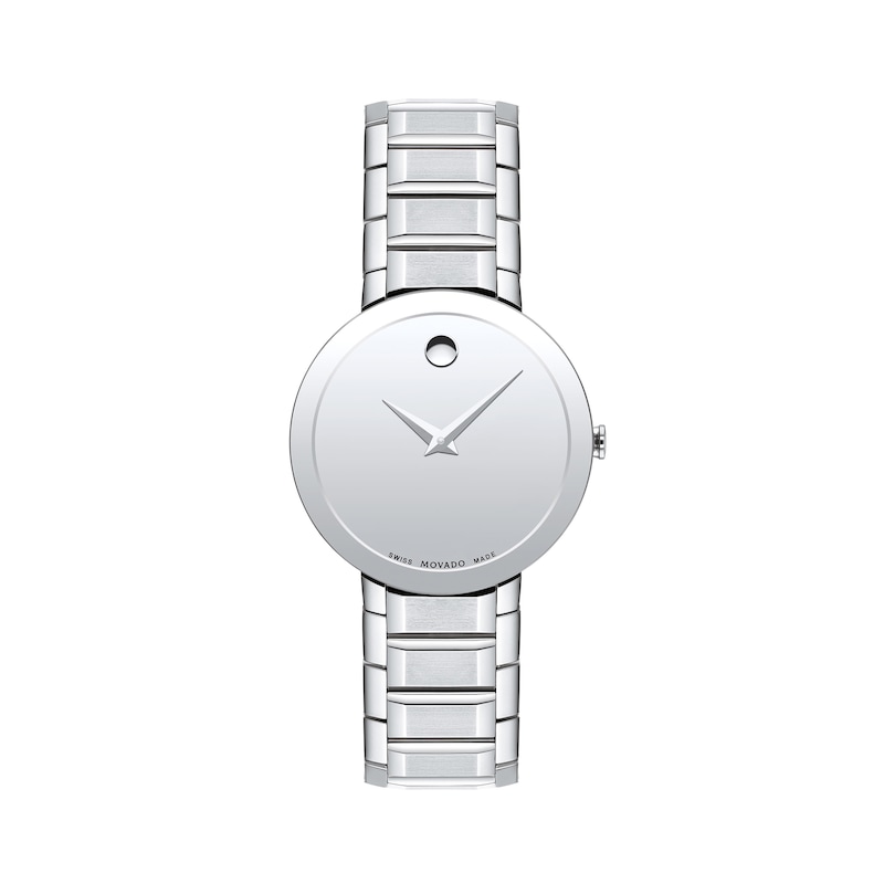 Main Image 1 of Ladies' Movado Sapphire™ Watch with Silver-Tone Dial (Model: 0607547)