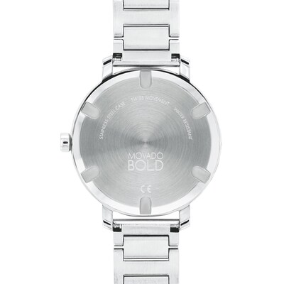 Ladies' Movado Bold® Evolution Crystal Accent Watch with Silver-Tone Dial (Model: 3600732)