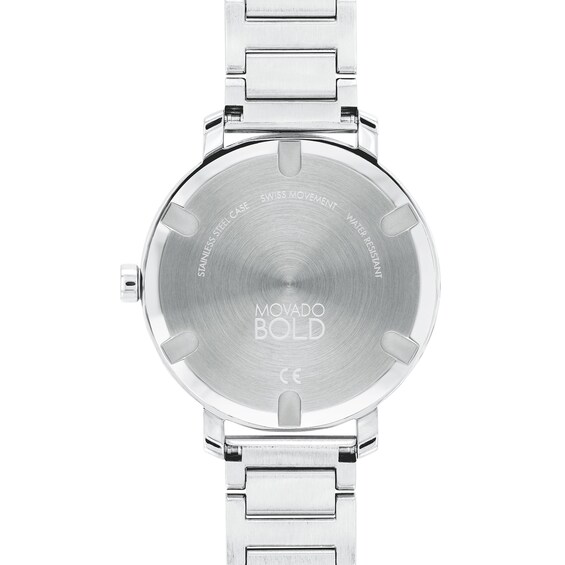 Ladies' Movado Bold® Evolution Crystal Accent Watch with Silver-Tone Dial (Model: 3600732)
