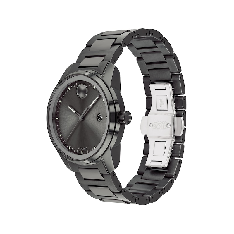 Men's Movado Bold® Verso Gunmetal Grey IP Watch with Grey Dial (Model: 3600736)|Peoples Jewellers