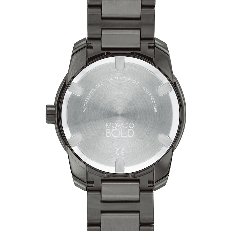 Men's Movado Bold® Verso Gunmetal Grey IP Watch with Grey Dial (Model: 3600736)