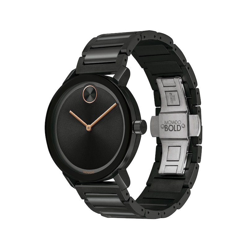 Main Image 2 of Men's Movado Bold® Evolution Black IP Watch with Black Dial (Model: 3600752)