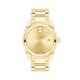 Men's Movado Bold® Verso Gold-Tone IP Watch with Gold-Tone Dial (Model: 3600735)