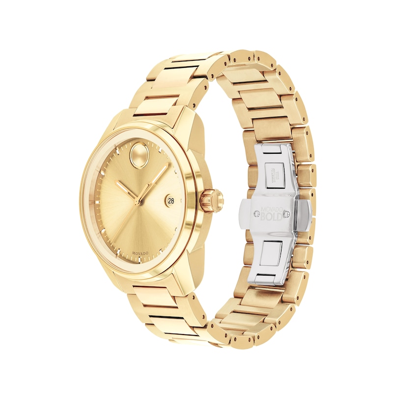 Men's Movado Bold® Verso Gold-Tone IP Watch with Gold-Tone Dial (Model: 3600735)|Peoples Jewellers