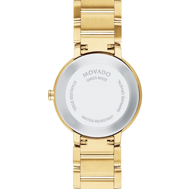 Main Image 3 of Ladies' Movado Sapphire™ Gold-Tone PVD Watch with Gold-Tone Dial (Model: 0607549)