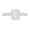 Thumbnail Image 3 of Vera Wang Love Collection 0.69 CT. T.W. Emerald-Cut Diamond Frame Engagement Ring in 14K White Gold