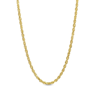 1.6mm Glitter Rope Chain Necklace in Solid 14K Gold - 20"