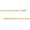 2.4mm Glitter Rope Chain Necklace in Solid 14K Gold - 20"