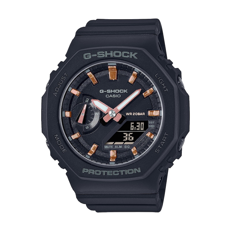 Women’s Casio G-Shock S Series Black Resin Strap Watch with Black Dial (Model: GMAS2100-1A)