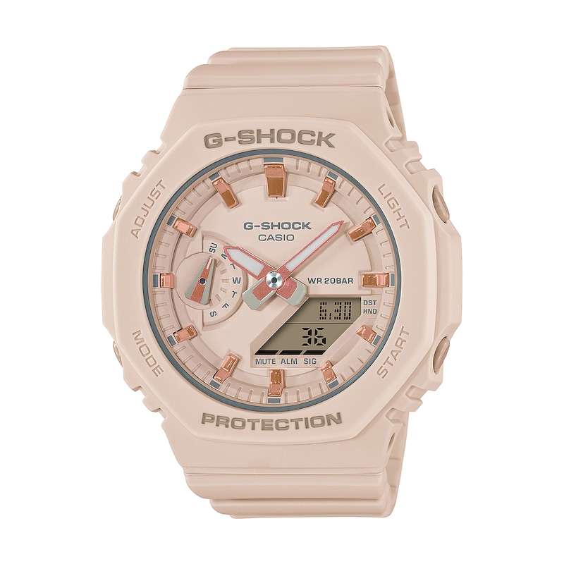 Main Image 1 of Women’s Casio G-Shock S Series Light Pink Resin Strap Watch with Light Pink Dial (Model: GMAS2100-4A)