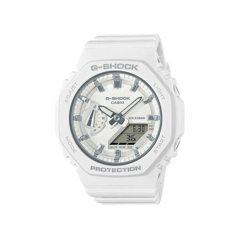 Main Image 1 of Women’s Casio G-Shock S Series White Resin Strap Watch with White Dial (Model: GMAS2100-7A)