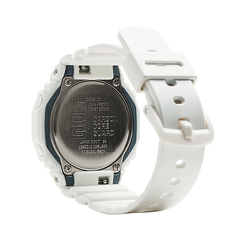 Women’s Casio G-Shock S Series White Resin Strap Watch with White Dial (Model: GMAS2100-7A)|Peoples Jewellers