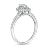 Thumbnail Image 2 of 0.80 CT. T.W. Pear-Shaped Diamond Double Frame Engagement Ring in 10K White Gold (I/I2)
