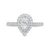 Thumbnail Image 3 of 0.80 CT. T.W. Pear-Shaped Diamond Double Frame Engagement Ring in 10K White Gold (I/I2)