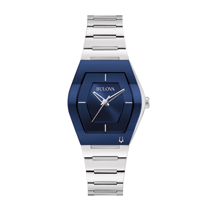 Ladies' Bulova Gemini Watch with Tonneau Dark Blue Dial (Model: 96L293)|Peoples Jewellers