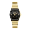 Thumbnail Image 1 of Ladies' Bulova Gemini Gold-Tone Watch with Tonneau Black Dial (Model: 97L164)