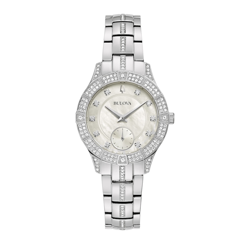 Main Image 1 of Ladies' Bulova Phantom Crystal Accent Watch with Mother-of-Pearl Dial (Model: 96L291)